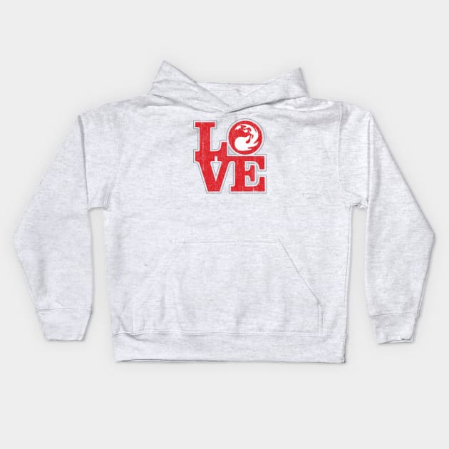 Love Red (Variant) Kids Hoodie by huckblade